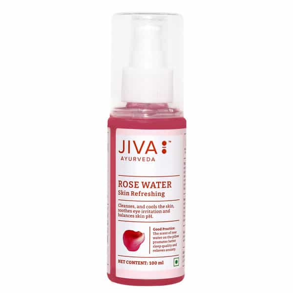 Jiva Rose Petal Toner- 100Ml (Pack Of 2) | Natural Water For Freshens & Tones The Skin
