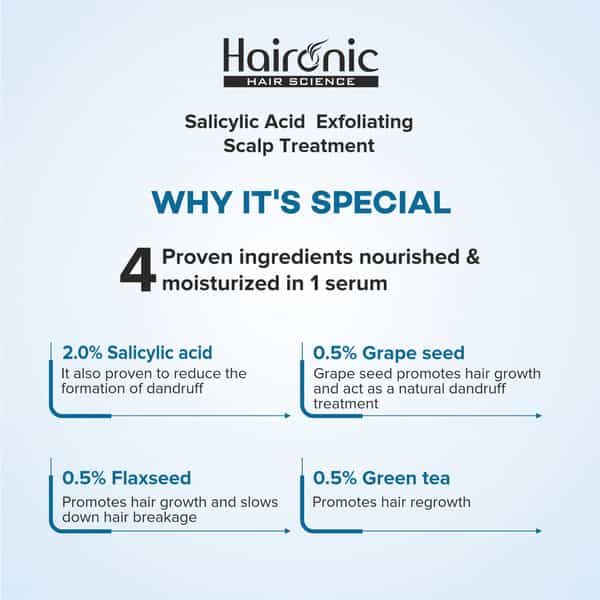 Haironic Salicylic Acid Exfoliating Scalp Oil & Flake Control Hair Serum - 100Ml