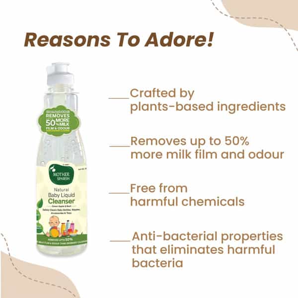 Mother Sparsh Natural Baby Liquid Cleanser Cleanser -500Ml