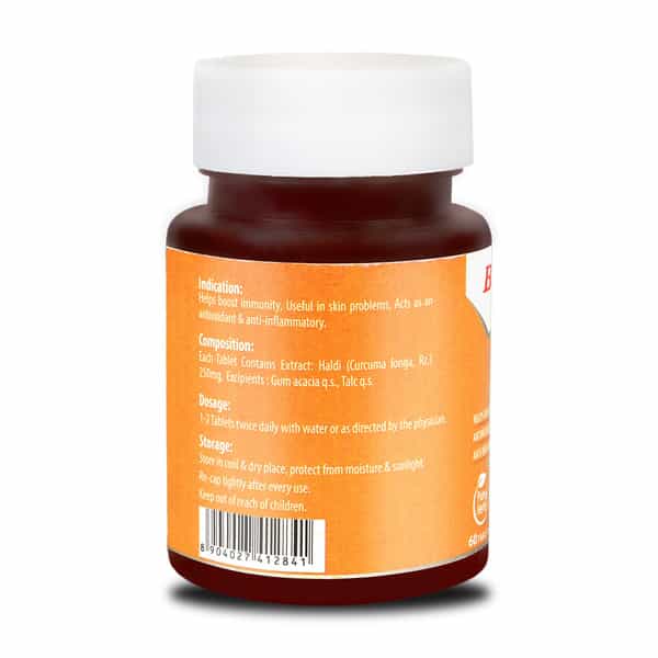 Baidyanath Ayurved Turmeric Tablets 60S | Natural Haldi Extract