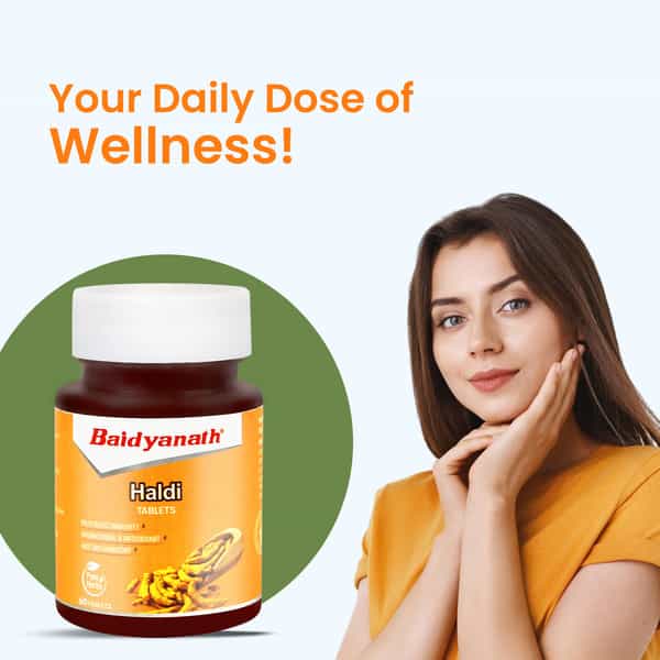 Baidyanath Ayurved Turmeric Tablets 60S | Natural Haldi Extract