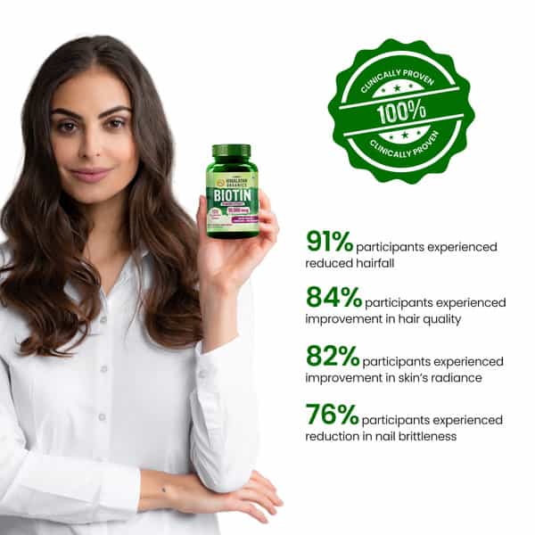Vlado's Himalayan Organics Biotin Multivitamin 10000 Mcg Supplement - 120 Veg Tablets
