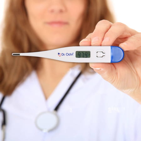 Dr. Odin Dmt101 Digital Medical Thermometer Fda Approved Quick 20 Second Reading Blue