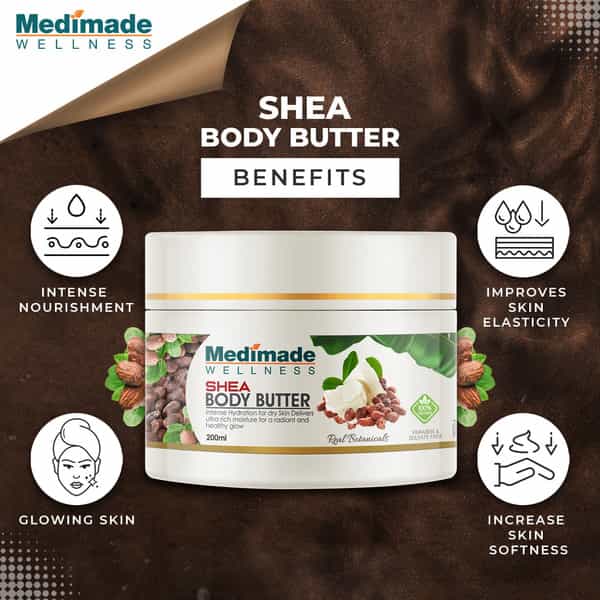 Medimade Shea Body Butter - 200 Ml X 2 ( Pack Of 2 )