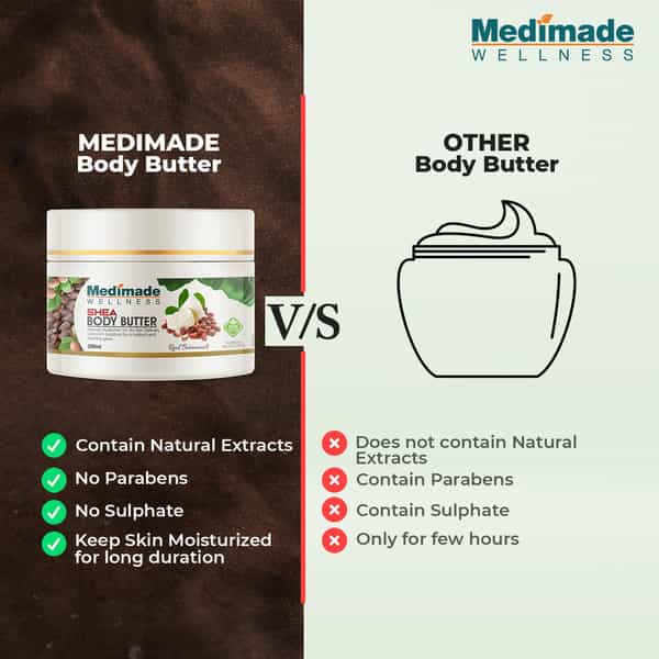 Medimade Shea Body Butter - 200 Ml X 2 ( Pack Of 2 )