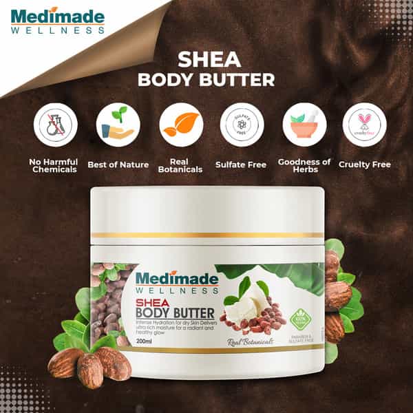 Medimade Shea Body Butter - 200 Ml X 2 ( Pack Of 2 )