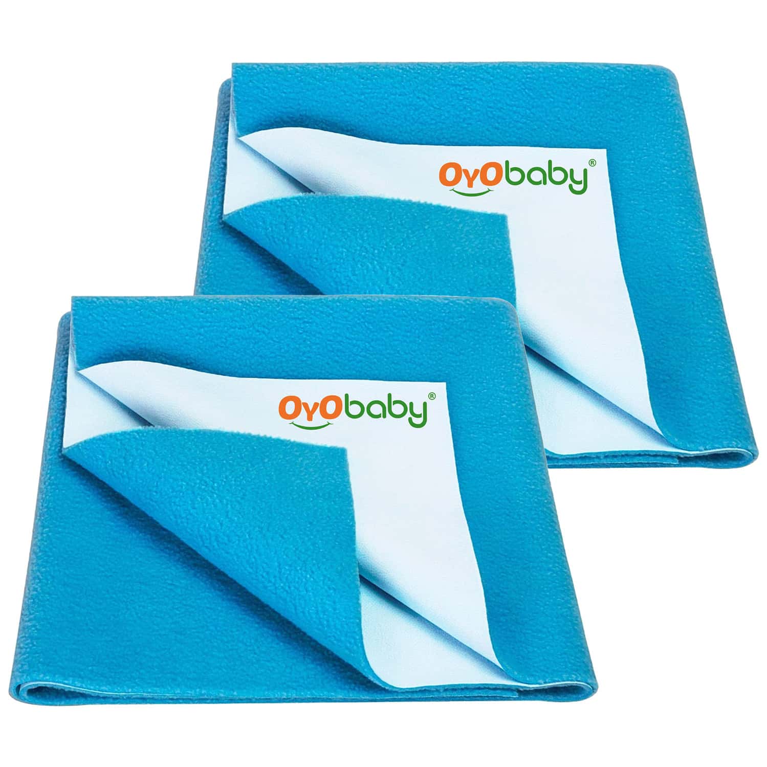 Oyo Baby Baby Dry Rubber Sheet Quick Dry | Reusable | Soft & Rash-Free 100x70 Cm (Pack Of 2) -Firoza