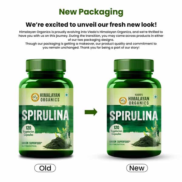 Vlado's Himalayan Organics Spirulina - 2000Mg - 120 Veg Capsules