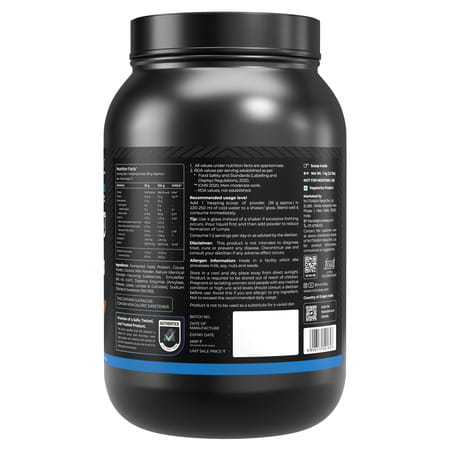 Nutrabay Yeast Protein Powder Rich Chocolate Creme 25g Protein & 6.7g Bcaa Per Scoop Jar 1 Kg