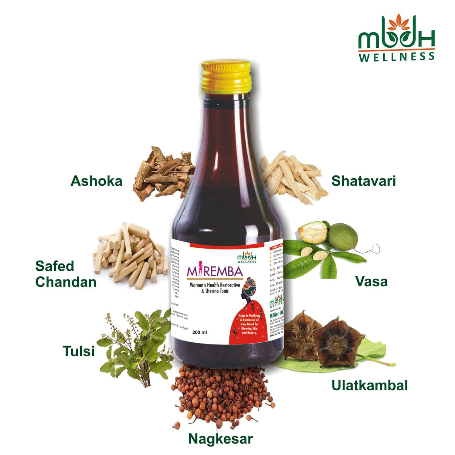 Buy MBDHWELLNESS MIREMBA SYRUP FOR PCOD & PCOS REGULATING MENSTRUAL