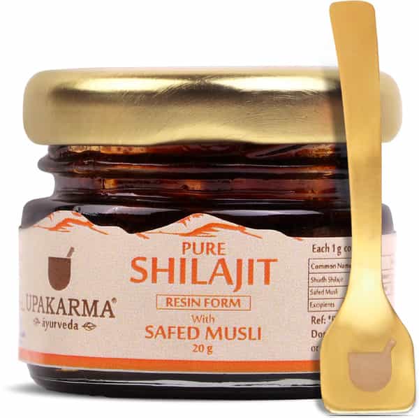 Upakarma Ayurveda Pure Shilajit Resin Form With Safed Musli 20 G