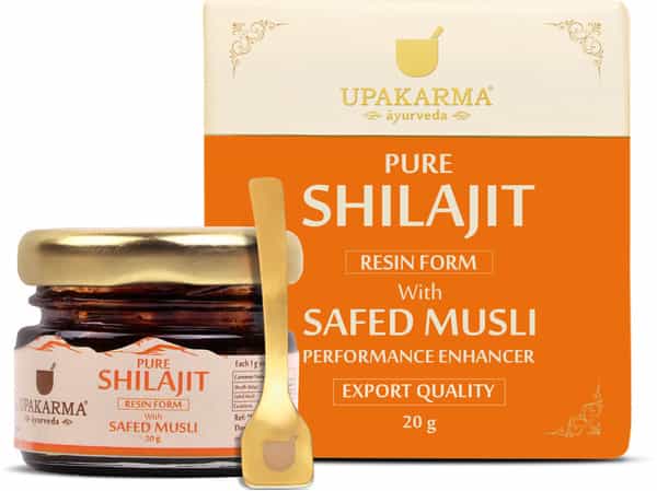 Upakarma Ayurveda Pure Shilajit Resin Form With Safed Musli 20 G