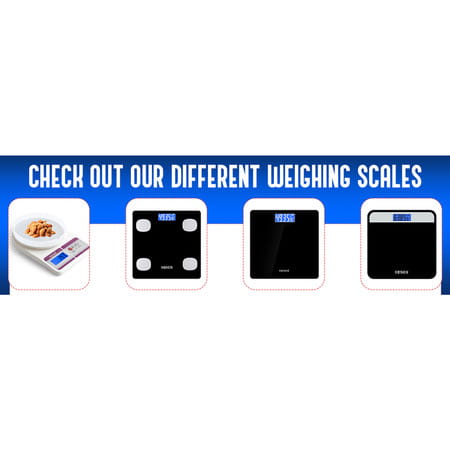 Hoffen Thick Tempered Glass Digital Electronic Lcd Personal Weight Machine (Ho-18-Black)