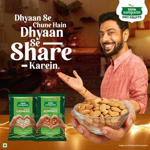 Tata Sampann Pure California Almonds Whole| Badam Giri| 1Kg