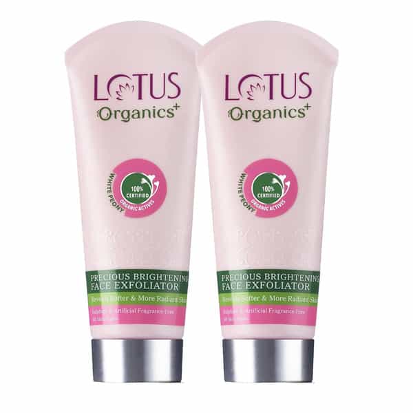 Lotus Organics+ Precious Brightening Face Exfoliator 50G ( Pack Of 2 )