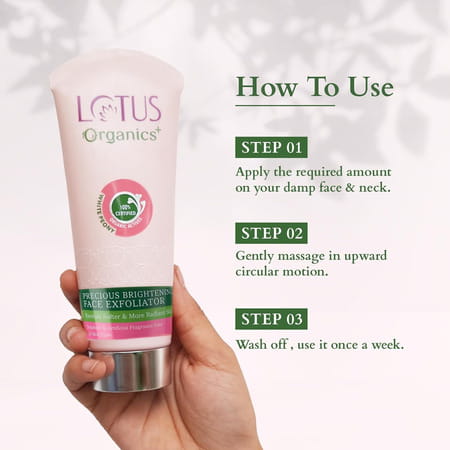 Lotus Organics+ Precious Brightening Face Exfoliator 50g ( Pack Of 2 )