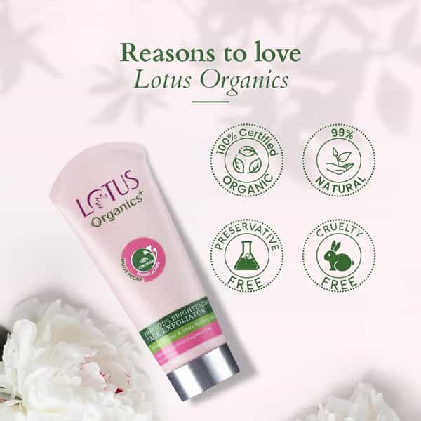 Lotus Organics+ Precious Brightening Face Exfoliator 50G ( Pack Of 2 )
