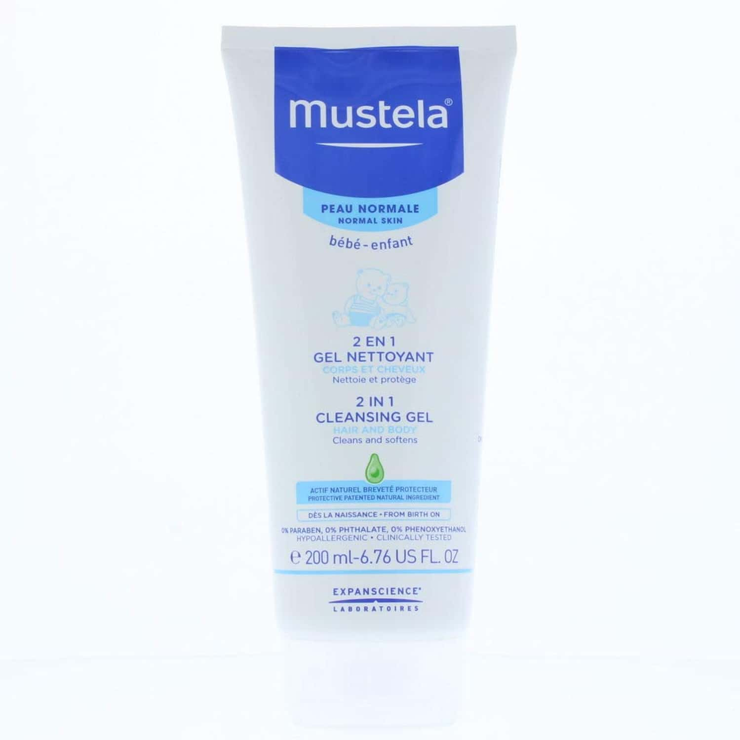 Mustela Hair And Body Wash, White, 200 Ml