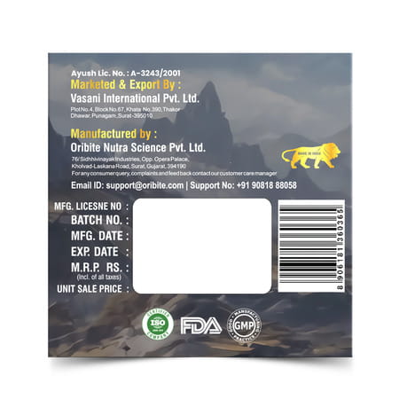 Oribite Natural Himalayan Shilajit Resin For Stamina 20G