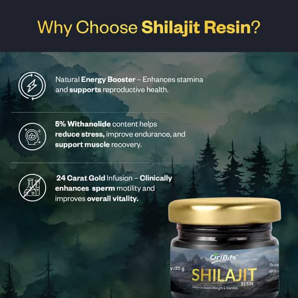 Oribite Natural Himalayan Shilajit Resin For Stamina 20G