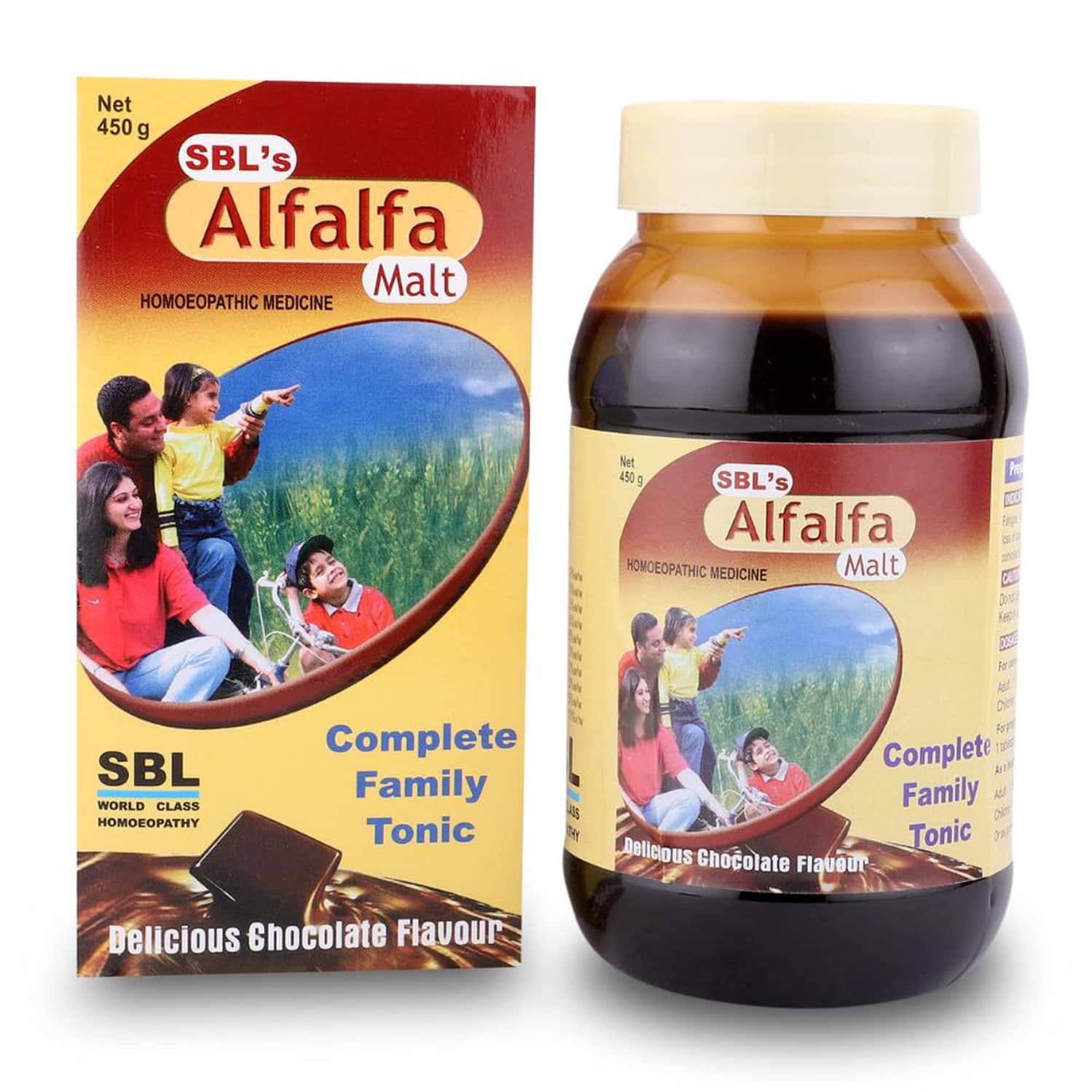 Sbl Alfalfa Malt Energy Stimulant Delicious Chocolate 450 Gm Pack Of 3