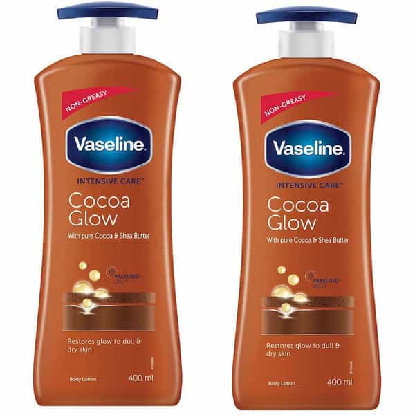 Vaseline Intensive Care Cocoa Glow Body Lotion | 400 Ml(2 Pack) (800 Ml)