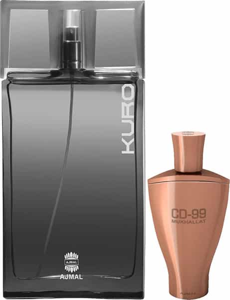 Ajmal Kuro Edp Spicy Perfume 90Ml For Men And Cd 99 Mukhallat Perfume Oil Floral 14Ml For Unisex