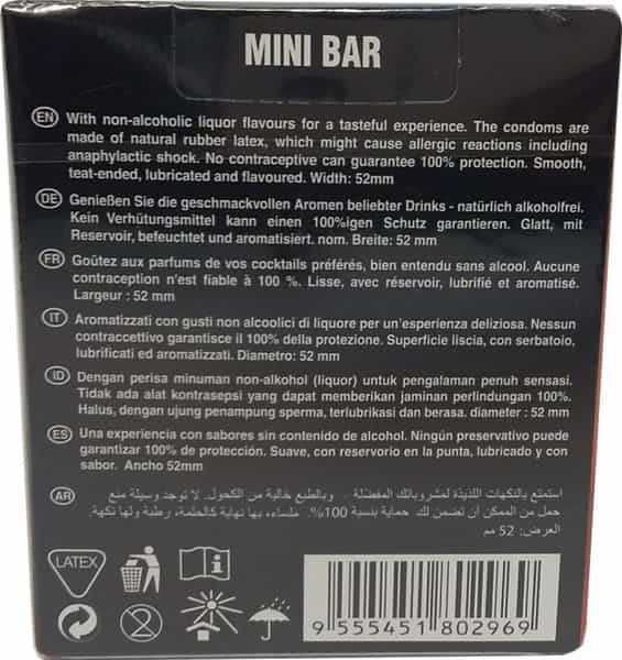 Gizmoswala Esp Mini Bar Mix Flavoured Unique Condoms From Italy- Pack Of 3