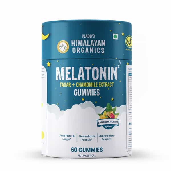 Vlado's Himalayan Organics Melatonin Tagar + Chamomile Extract (60 Gummies)