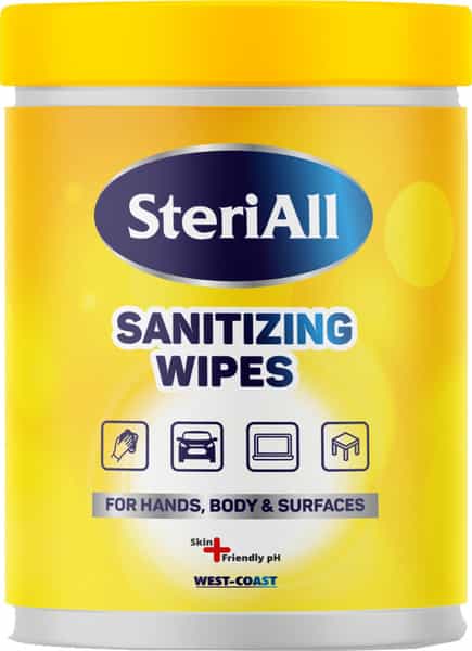 Steriall Sanitizing Disinfectant Wipes For Hands Body And Surfaces 50 Wipes ( Pack Of 3 )