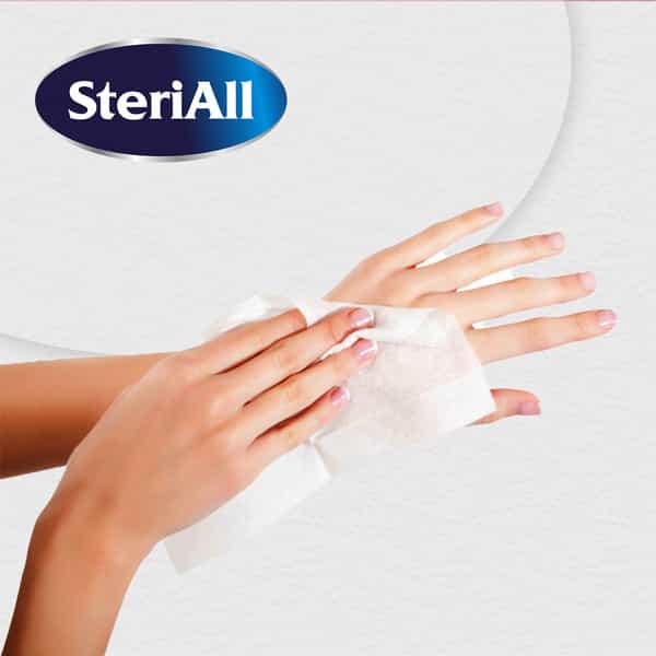 Steriall Sanitizing Disinfectant Wipes For Hands Body And Surfaces 50 Wipes ( Pack Of 3 )
