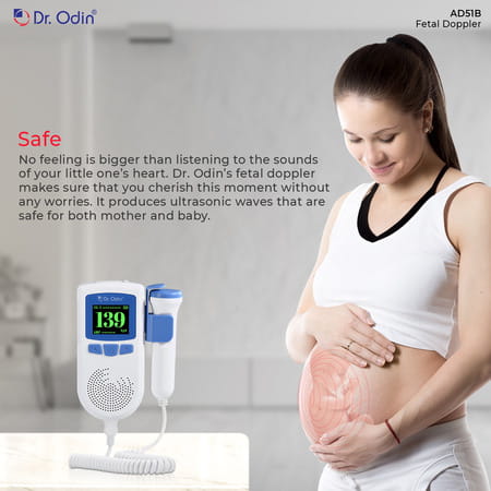 Dr. Odin Ad51b Fetal Doppler With In-Built Speaker, Smart Noise Reduction & Heartbeat Detection