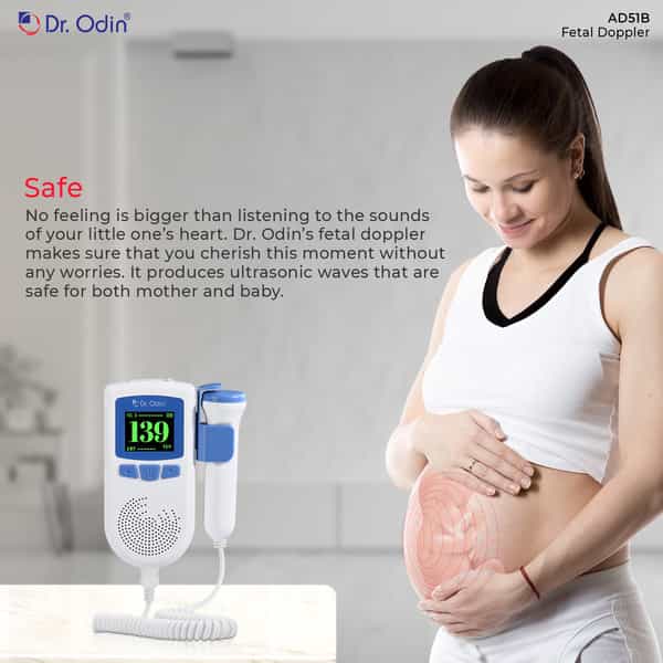 Dr. Odin Ad51b Fetal Doppler With In-Built Speaker | Smart Noise Reduction & Heartbeat Detection