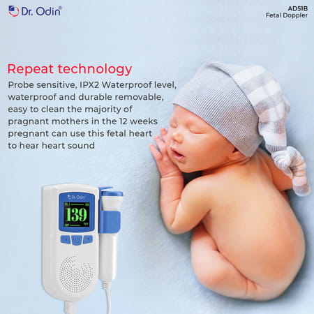 Dr. Odin Ad51b Fetal Doppler With In-Built Speaker, Smart Noise Reduction & Heartbeat Detection