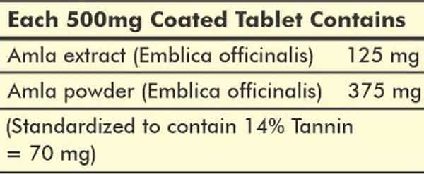 Ayurvedic Life Herbal Amla Tablets Emblica Officinalis For Immune Support And Eye Care 120 Count