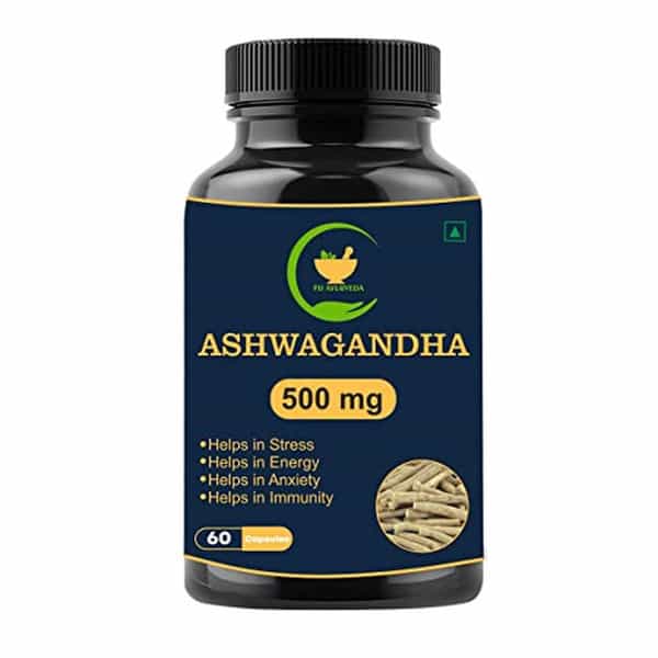 Fij Ayurveda Pure Shilajit/Shilajeet Resin 20Gm With Ashwagandha Capsule - 60 Capsules (Combo Pack)