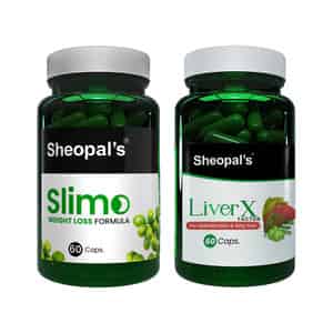 Sheopal's Combo Slimo 60capsule For Weight Management & Liver X Factor 60capsule For Liver Detox