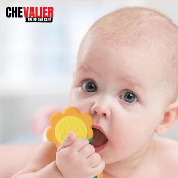 Chevalier Soft Silicone Rubber Baby Teether | Soothes Sore Gums Chew Infant Toy Combo 2 Symy