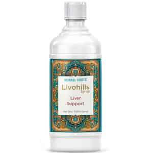 Herbal Hills Shots Livohills Liver Support Syrup 500 Ml (blueberry Flavour)