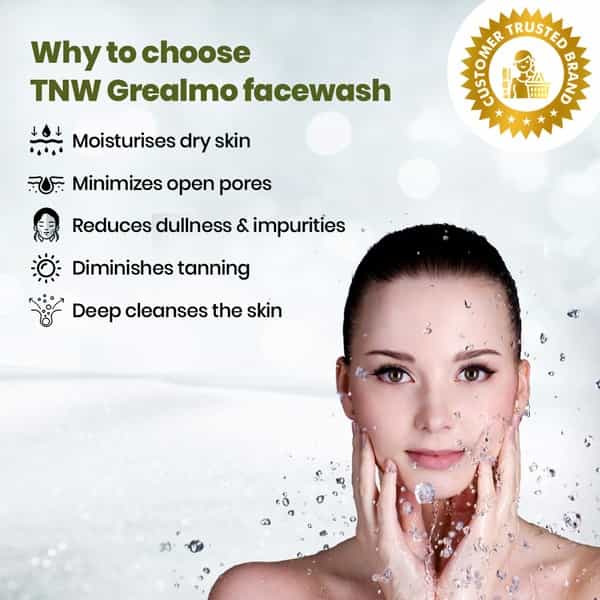 Tnw The Natural Wash Grealmo Green Tea Face Wash For Clean And Moisturized Skin - 100 Ml