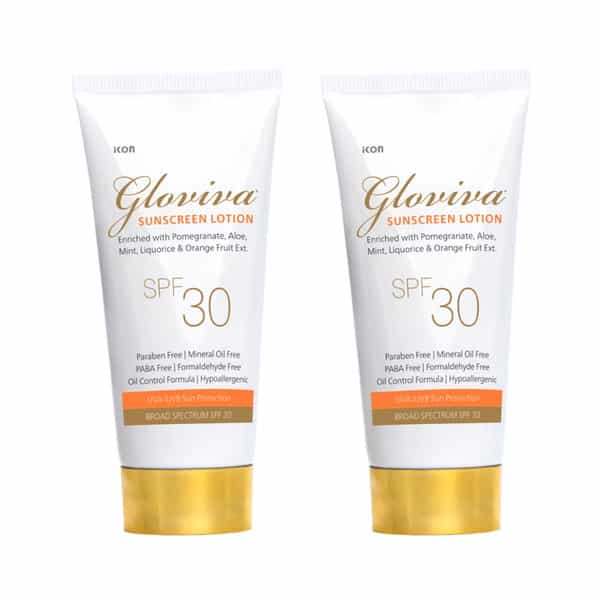 Gloviva Sunscreen Lotion (Spf 30) 50 Ml | With Aloe Vera | Uva & Uvb Protection (Pack Of 4)