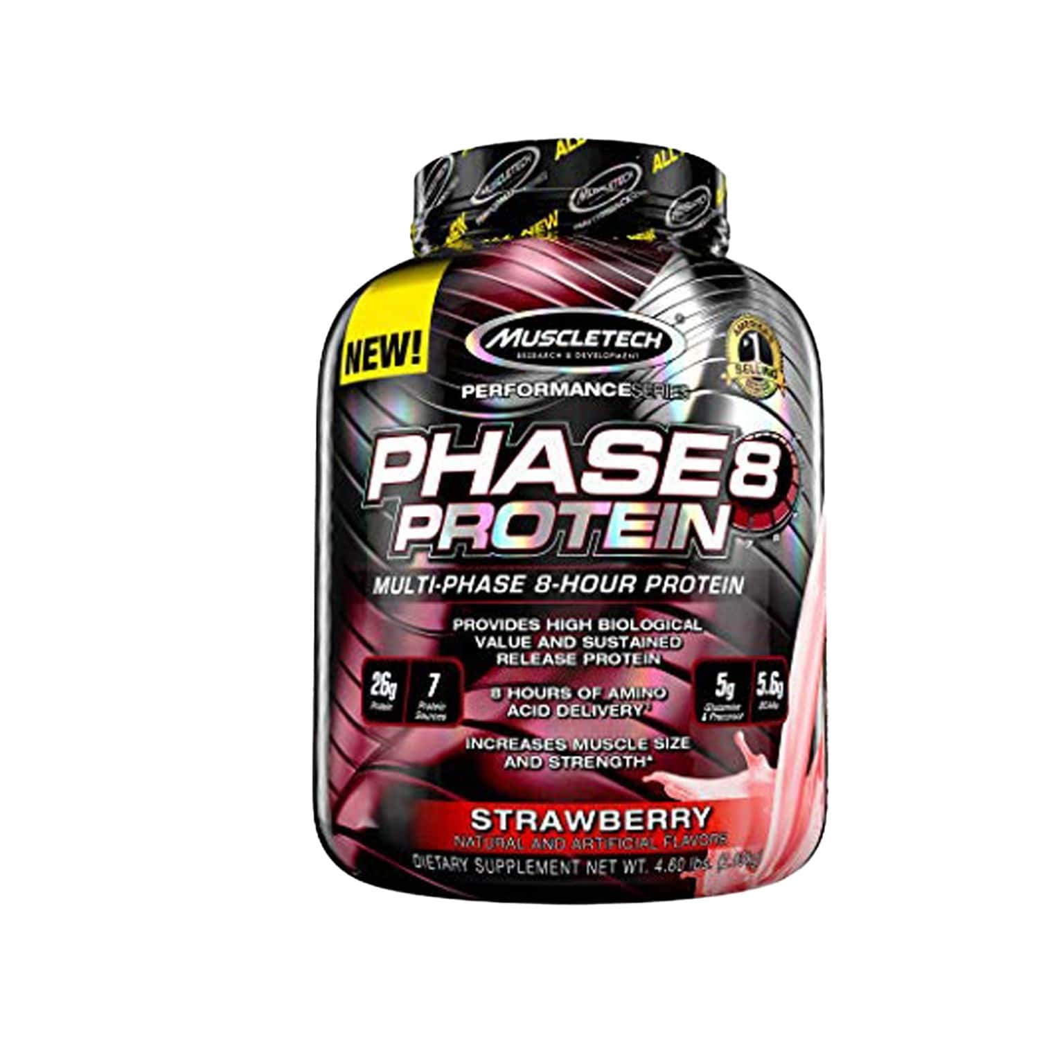 Buy Muscletech Strawberry Phase8 Whey Protein Powder Blend 2000 Gm