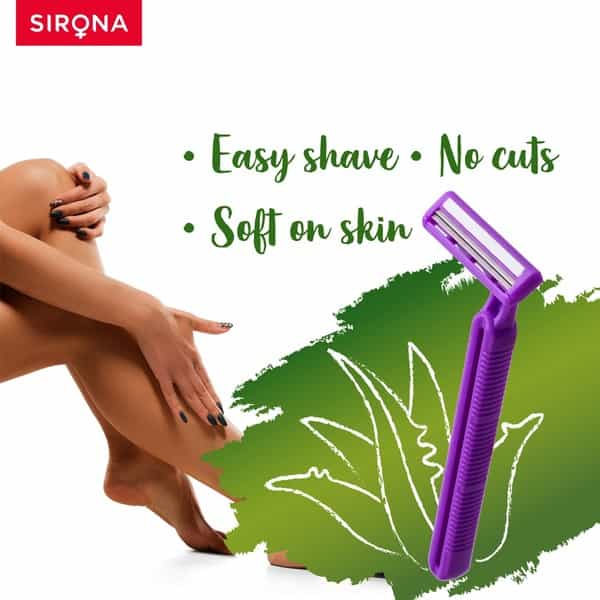 Sirona Disposable Shaving Razor For Women With Aloe Boost - Pack Of 1