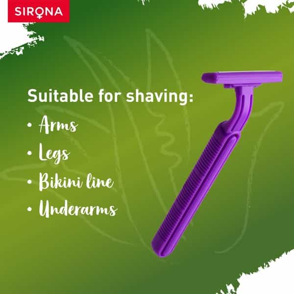 Sirona Disposable Shaving Razor For Women With Aloe Boost - Pack Of 1