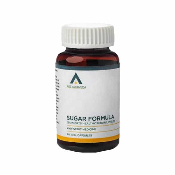 Age Ayurveda Sugar Formula Blood Sugar Control | Diabetes Care - 60 Veg Capsules (Pack Of 1)