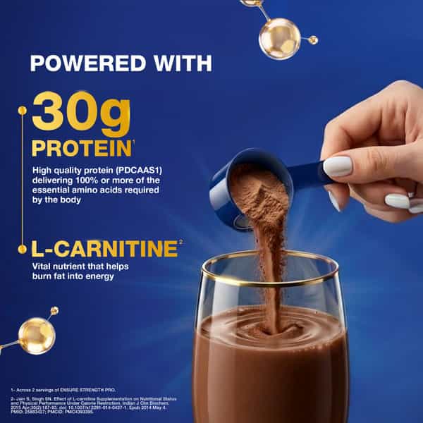 Ensure Strength Pro | 30G Protein | L-Carnitine |Low Gi | Rich Chocolate Flavour Box 400 Gm