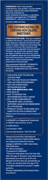 Ensure Strength Pro | 30G Protein | L-Carnitine |Low Gi | Rich Chocolate Flavour Box 400 Gm