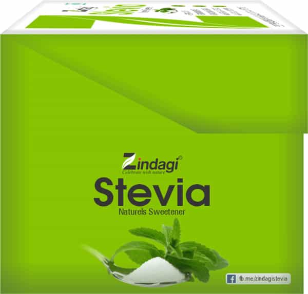 Zindagi Stevia Sachets Sugarfree - Natural Vegan Friendly Sweetener 50 Sachets
