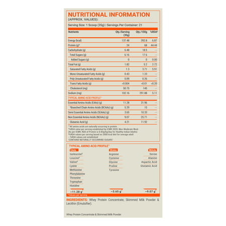 Fuel One Whey Protein Raw | 24 G Protein | 5.29 Bcaa | 4.2 G Glutamic Acid (Unflavoured | 750 G)