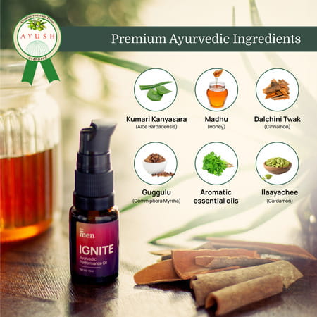 Formen Ignite Oil | Men Massage Oil | Made With Ayurvedic Blend & Non-Greasy Formula 10 Ml